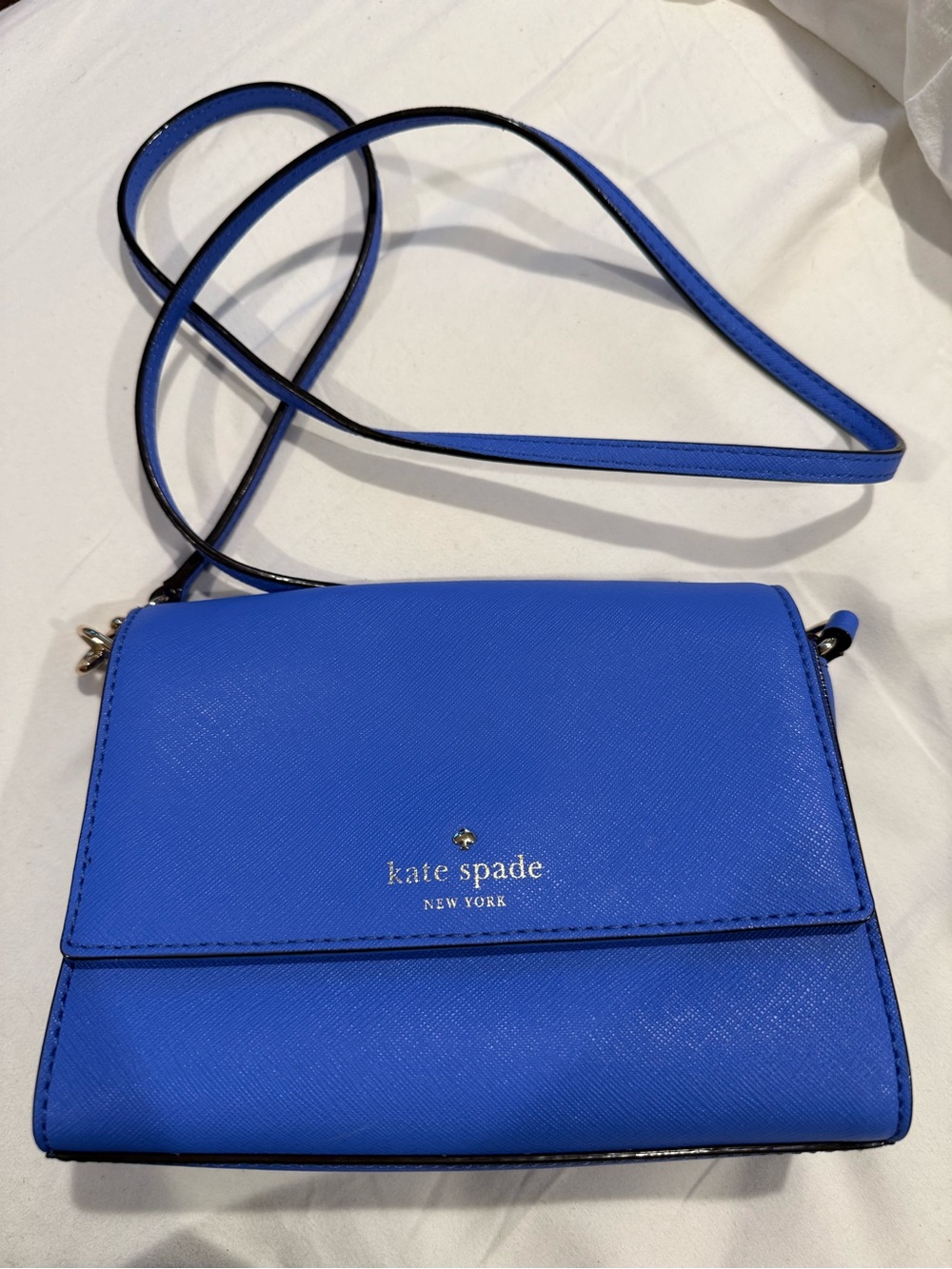 kate spade Cobalt Blue Crossbody Wallet-on-Chain